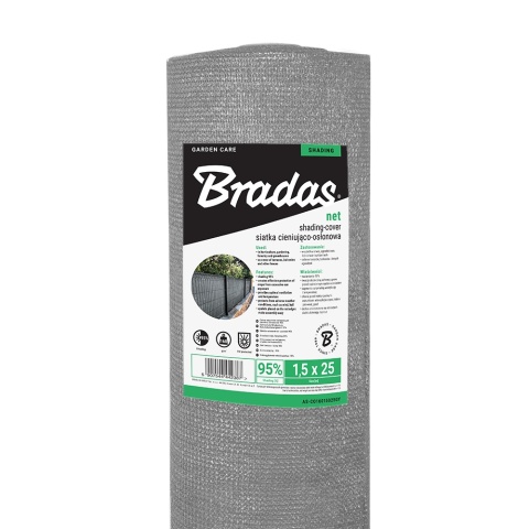 Siatka cieniująco-osłonowa 95%,1,2x50m, 160g - szare