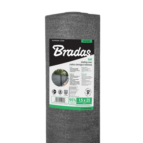 Siatka cieniująco-osłonowa 95%,1,2x50m, 200g - szare